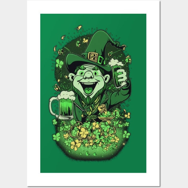 Saint Patrick's Day Leprechaun Wall Art by TechnoBubble